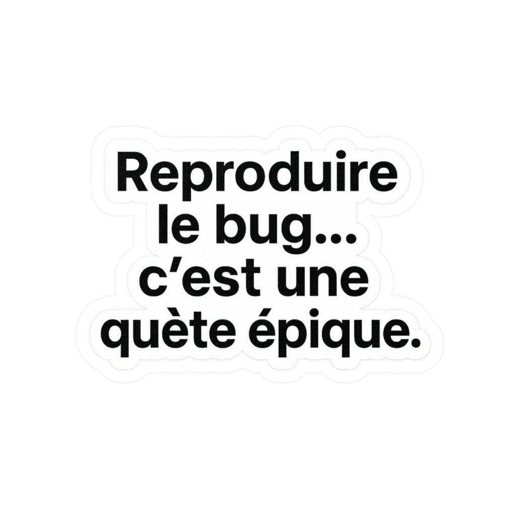 reproduire le bug c'est une quète épique