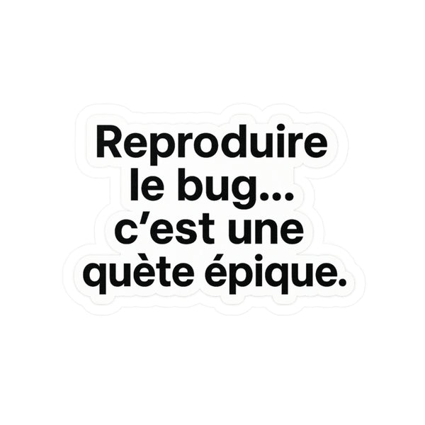 reproduire le bug c'est une quète épique