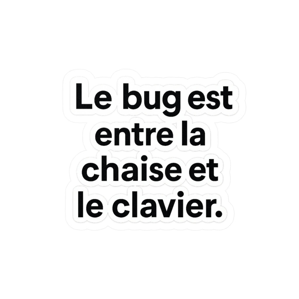 le bug est entre la chaise et le clavier