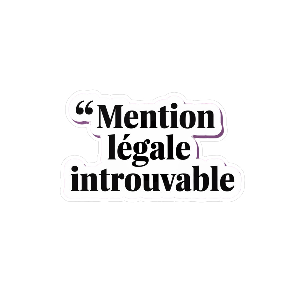 Mention légale introuvable