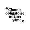 Champ obligatoire : ton âme