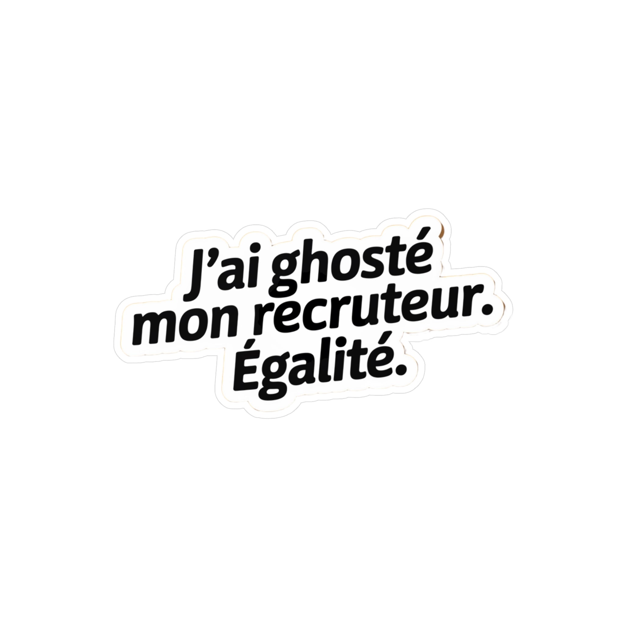 J'ai ghosté mon recruteur. Égalité.