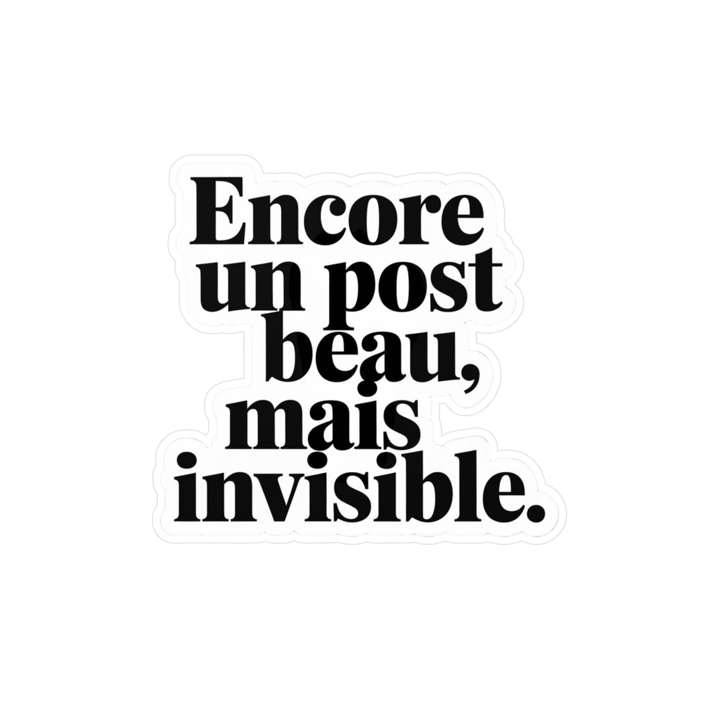 Encore un post beau, mais invisible.