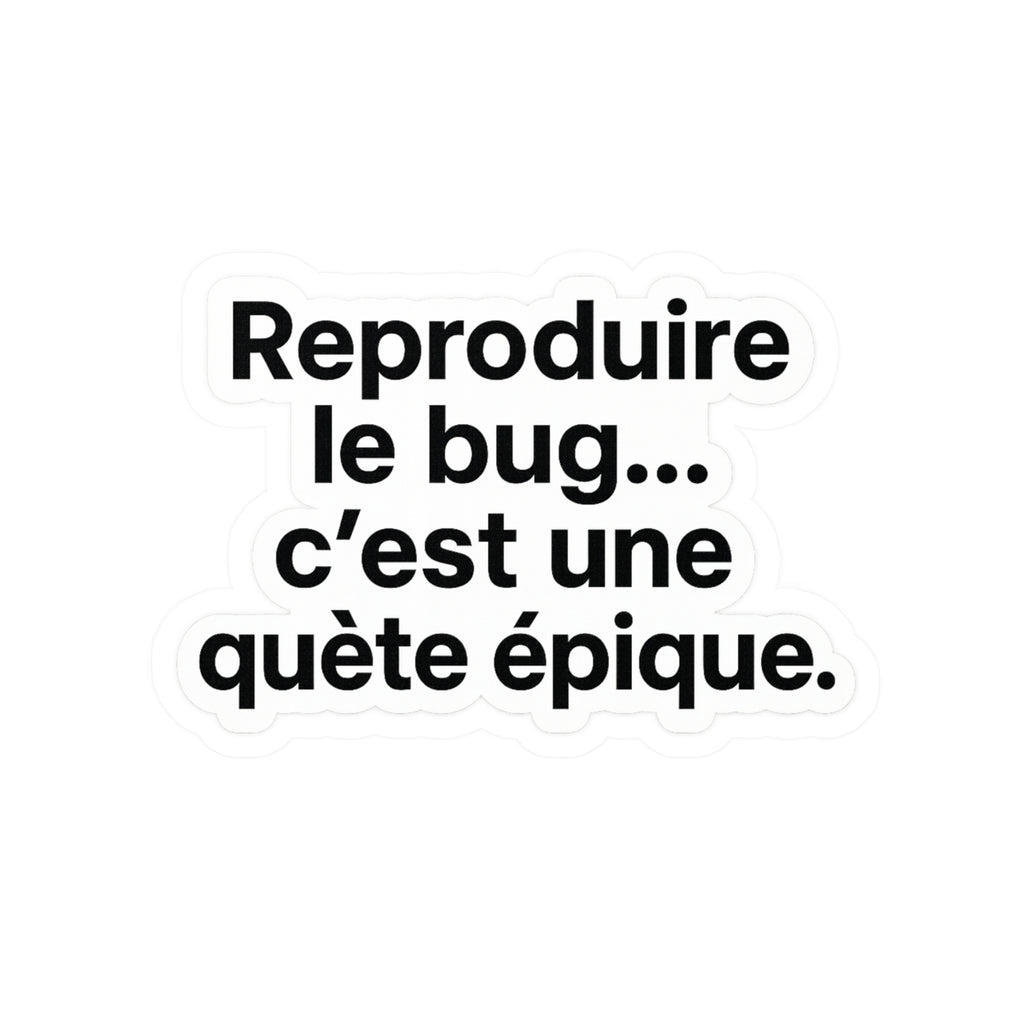 reproduire le bug c'est une quète épique