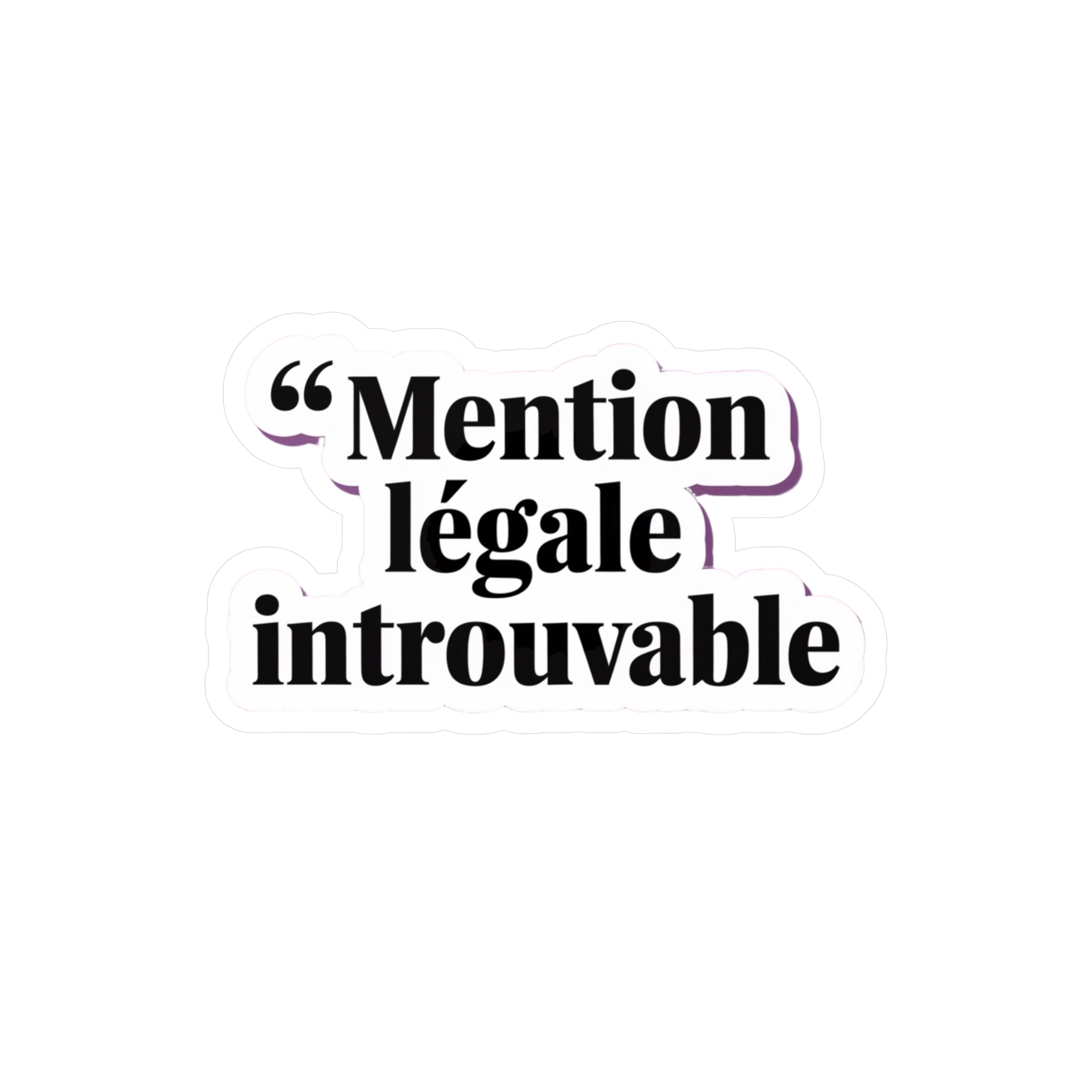 Mention légale introuvable