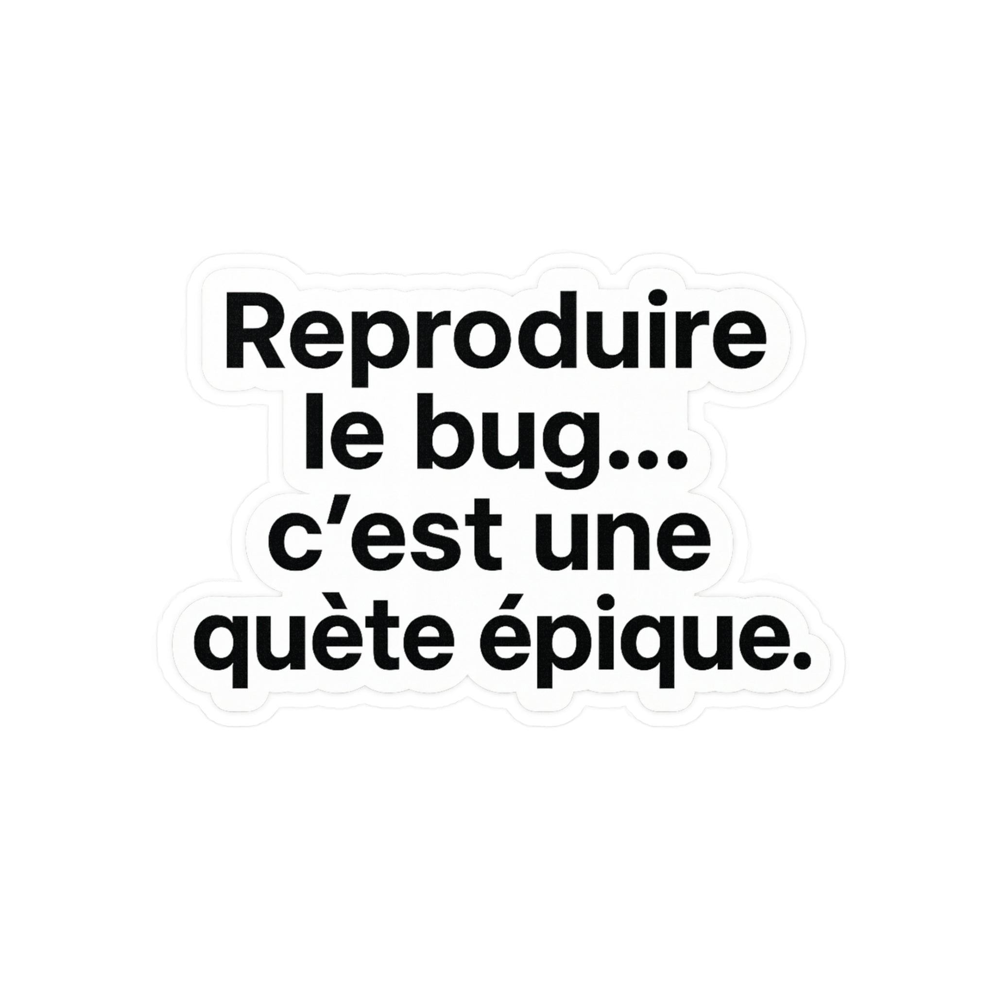 reproduire le bug c'est une quète épique