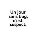 un jour sans bug c'est suspect
