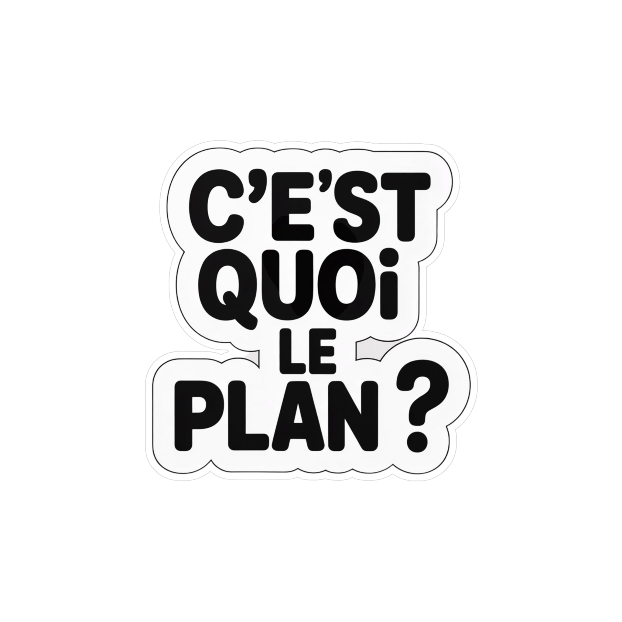 C’est quoi le plan ?