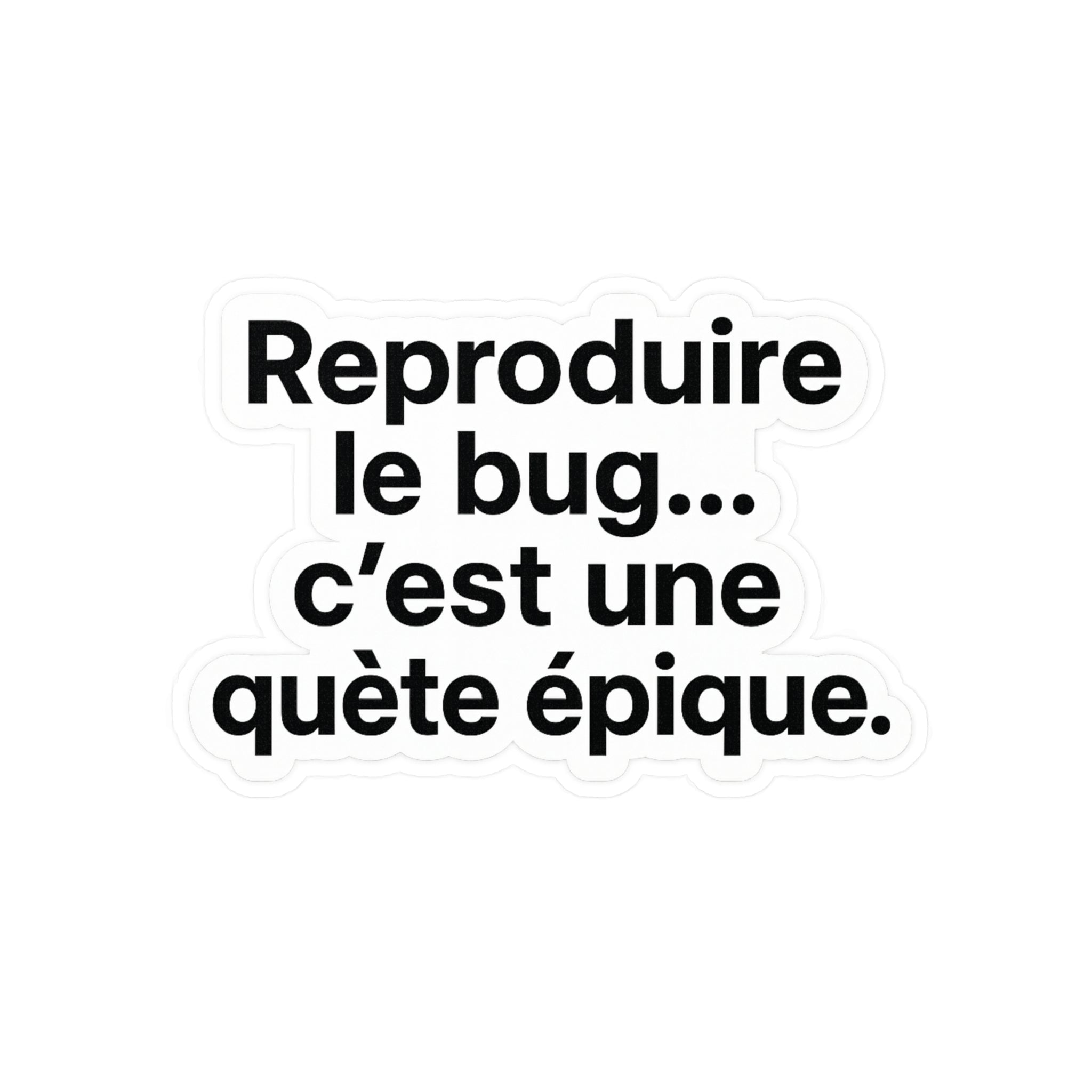 reproduire le bug c'est une quète épique